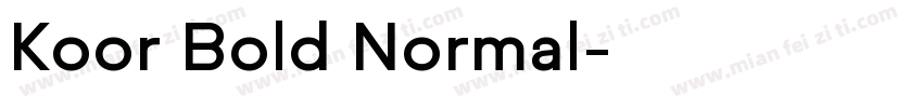 Koor Bold Normal字体转换